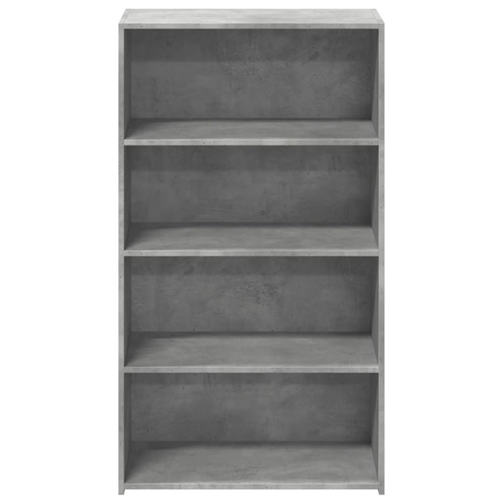reol 70x41x124 cm konstrueret træ betongrå