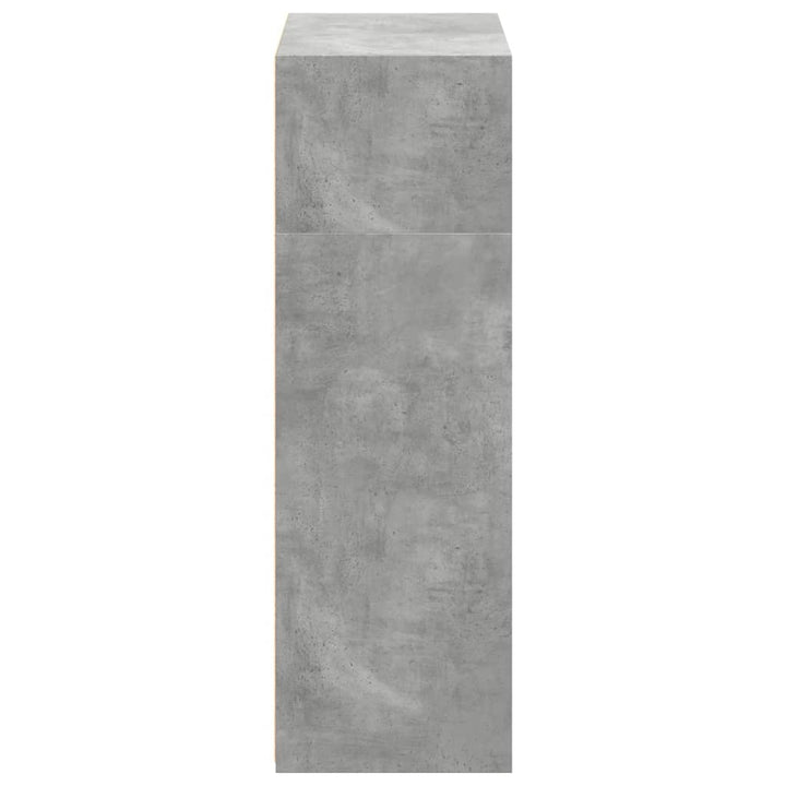 reol 70x41x124 cm konstrueret træ betongrå