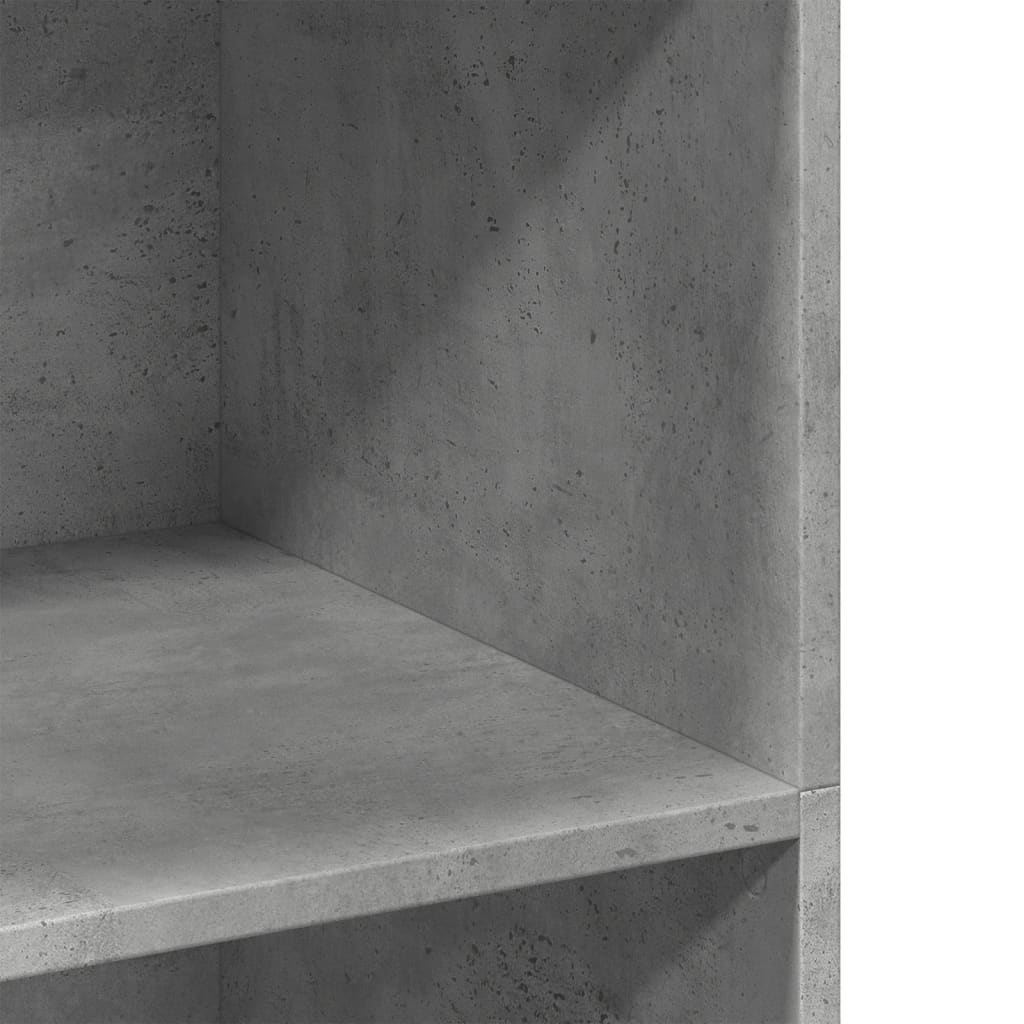 reol 70x41x124 cm konstrueret træ betongrå