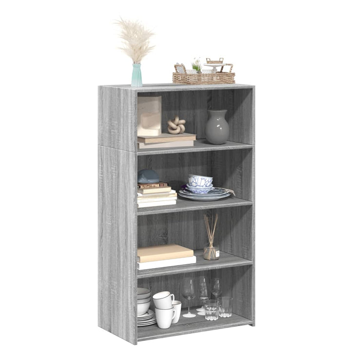 reol 70x41x124 cm konstrueret træ grå sonoma-eg