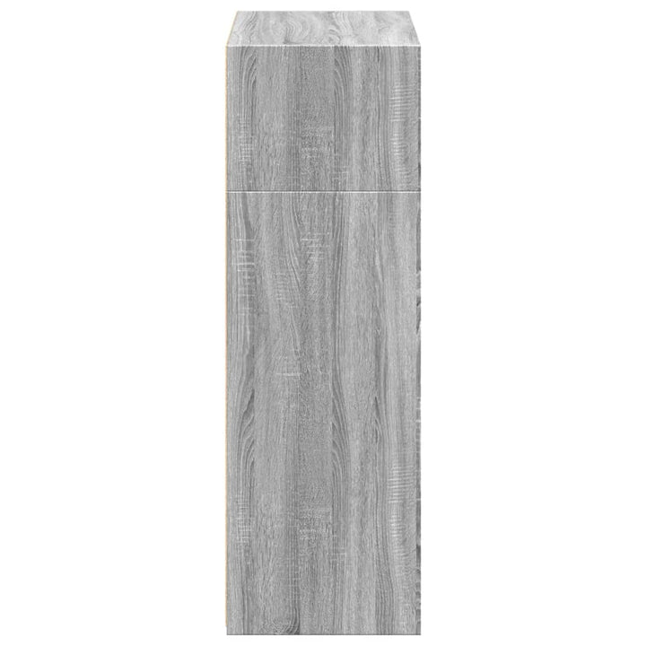 reol 70x41x124 cm konstrueret træ grå sonoma-eg