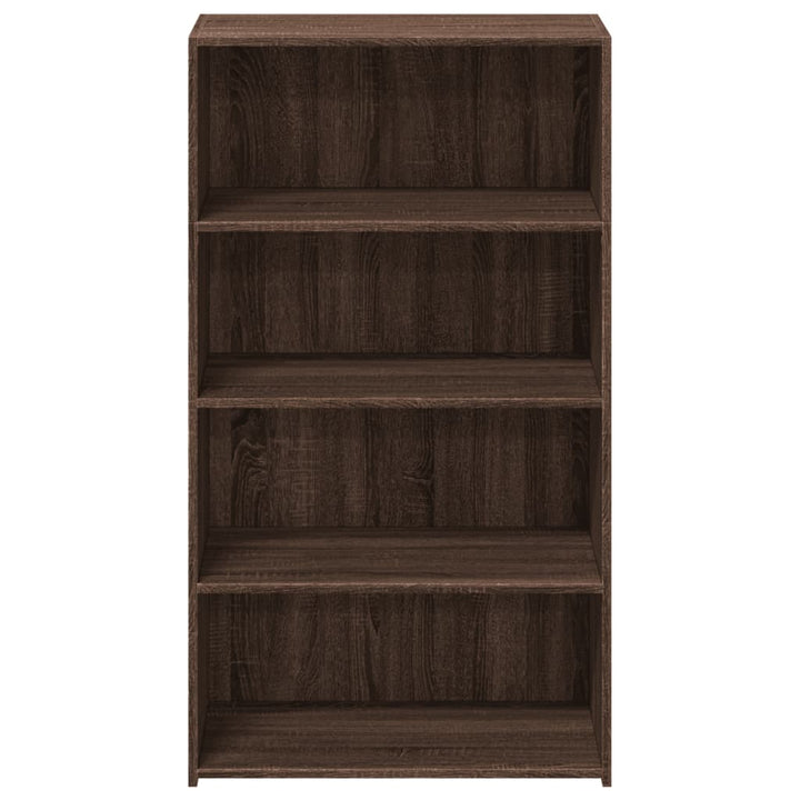 reol 70x41x124 cm konstrueret træ brun egetræsfarve