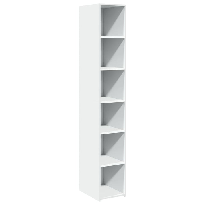 reol 30x41x185 cm konstrueret træ hvid