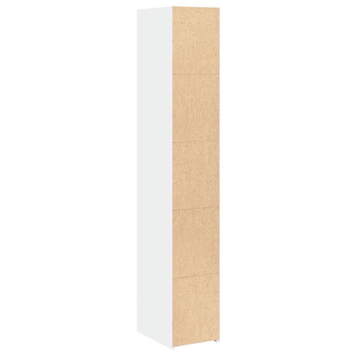 reol 30x41x185 cm konstrueret træ hvid