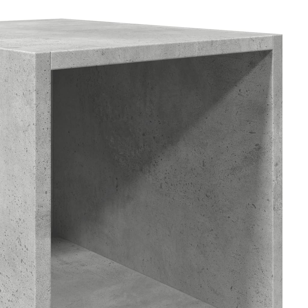 reol 30x41x185 cm konstrueret træ betongrå