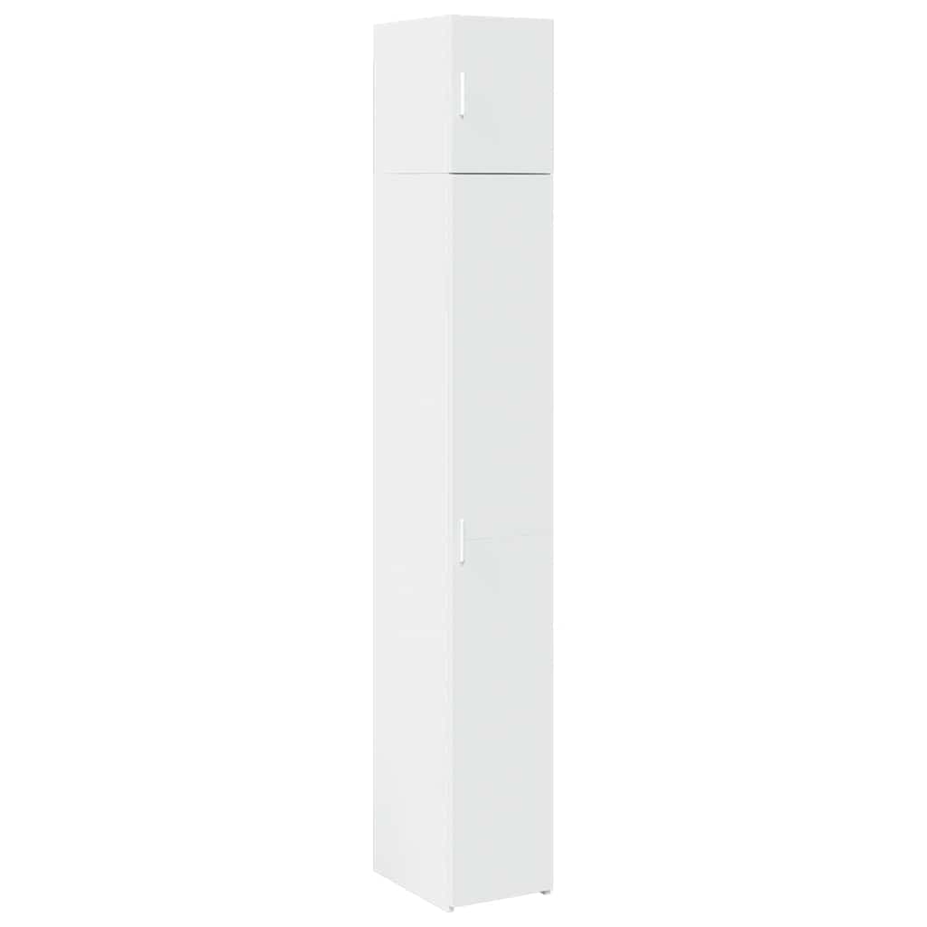 skab 30x42,5x225 cm smalt konstrueret træ hvid