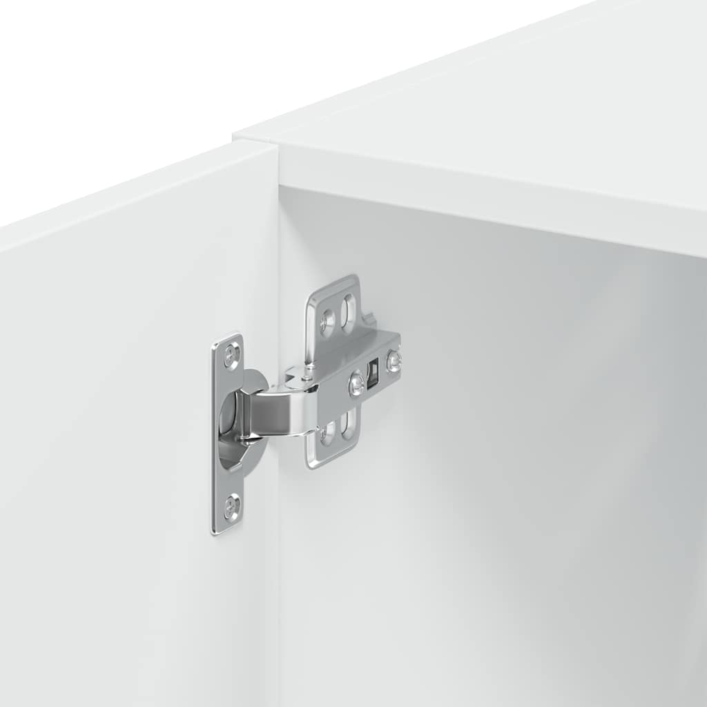 skab 30x42,5x225 cm smalt konstrueret træ hvid
