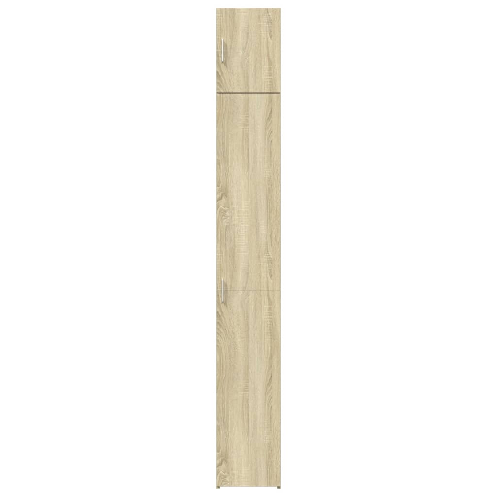 skab 30x42,5x225 cm smalt konstrueret træ sonoma-eg