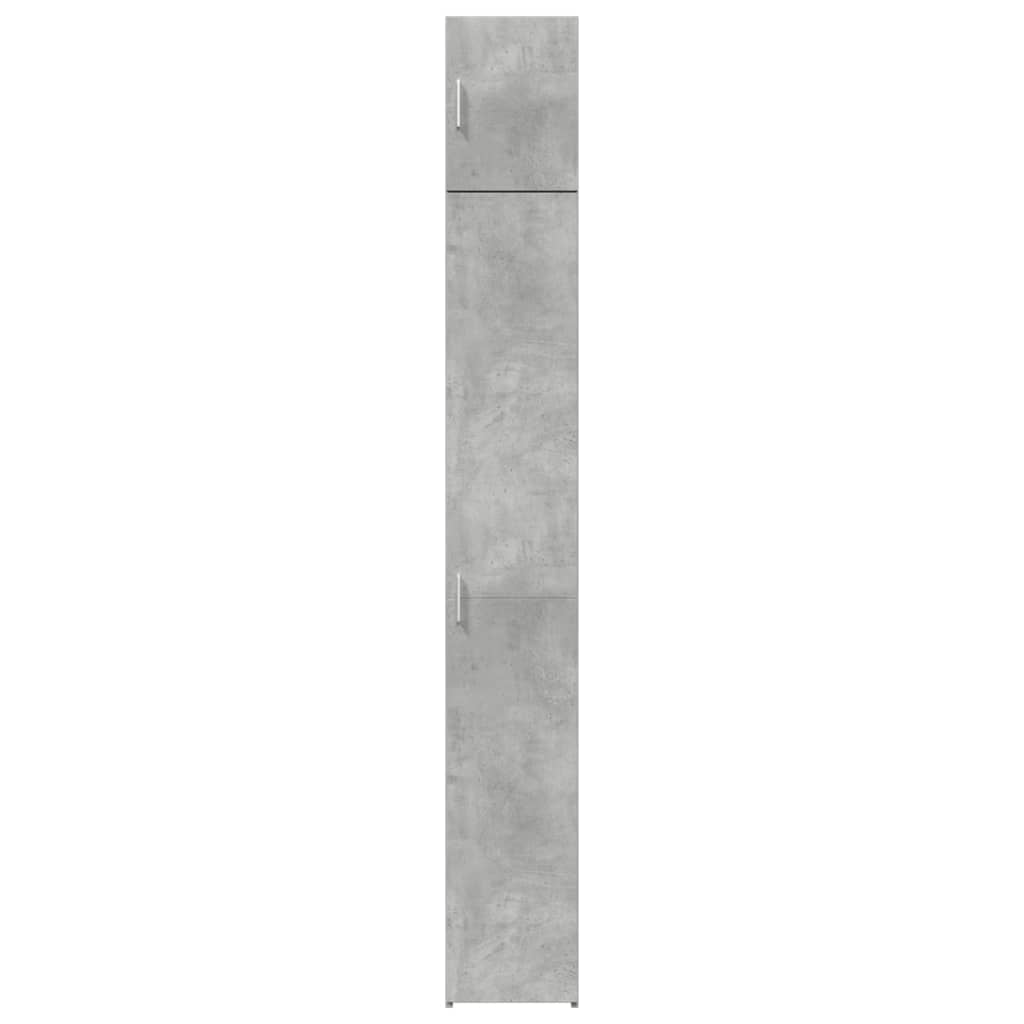 skab 30x42,5x225 cm smalt konstrueret træ betongrå