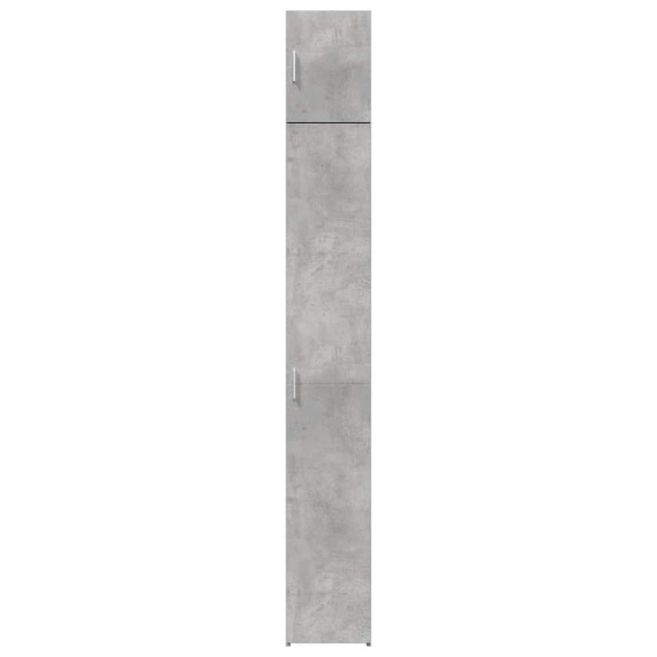 skab 30x42,5x225 cm smalt konstrueret træ betongrå