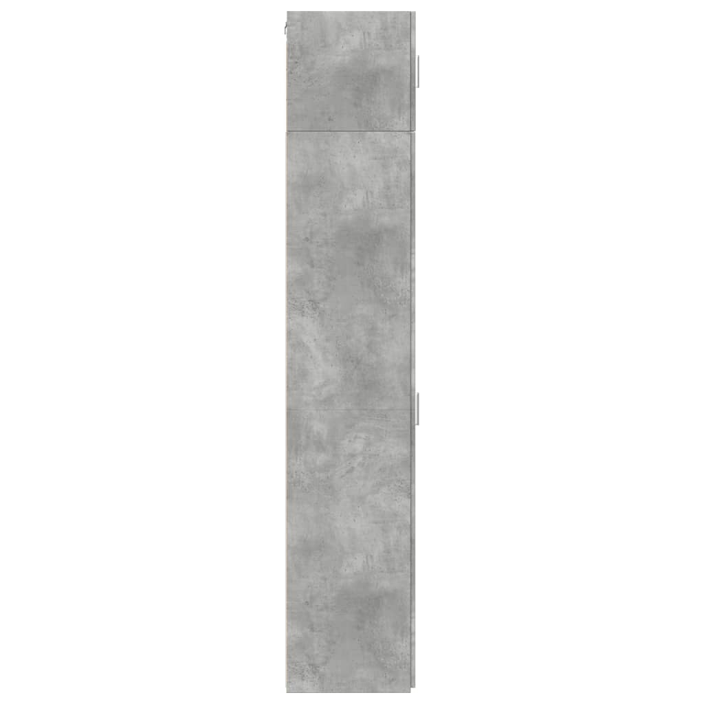 skab 30x42,5x225 cm smalt konstrueret træ betongrå