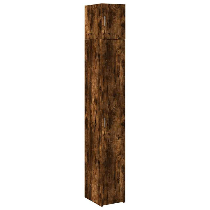 skab 30x42,5x225 cm smalt konstrueret træ røget egetræsfarve
