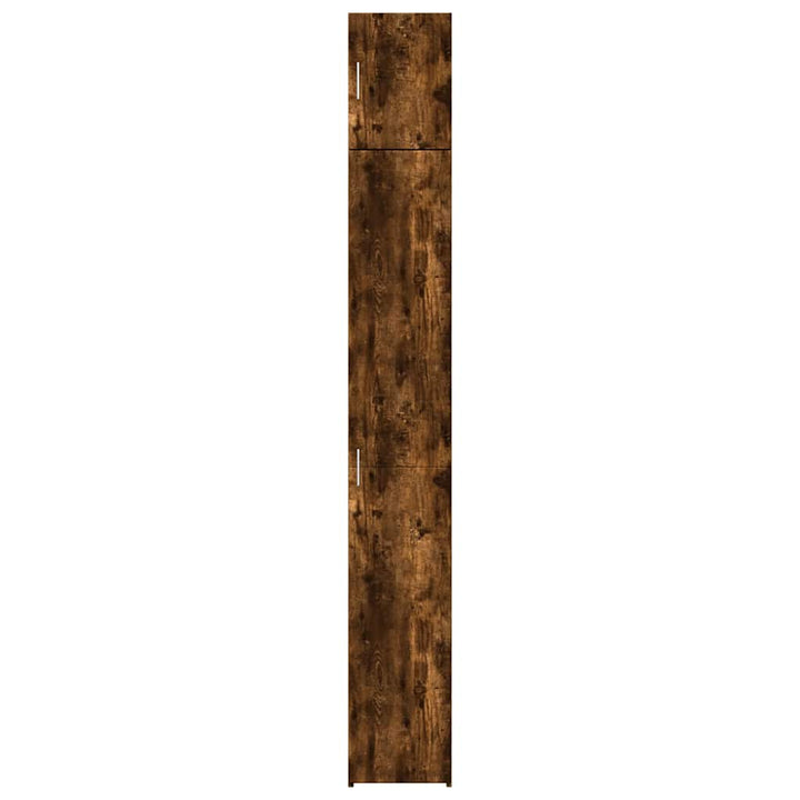 skab 30x42,5x225 cm smalt konstrueret træ røget egetræsfarve