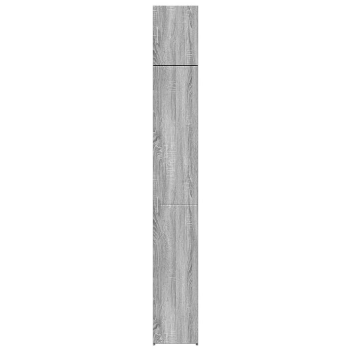 skab 30x42,5x225 cm smalt konstrueret træ grå sonoma-eg