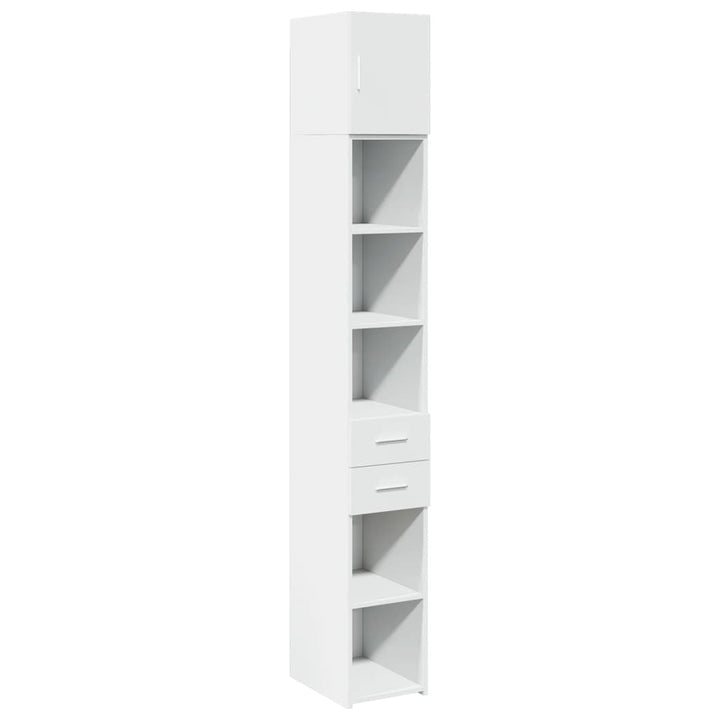 kontorreol 30x42,5x225 cm konstrueret træ hvid