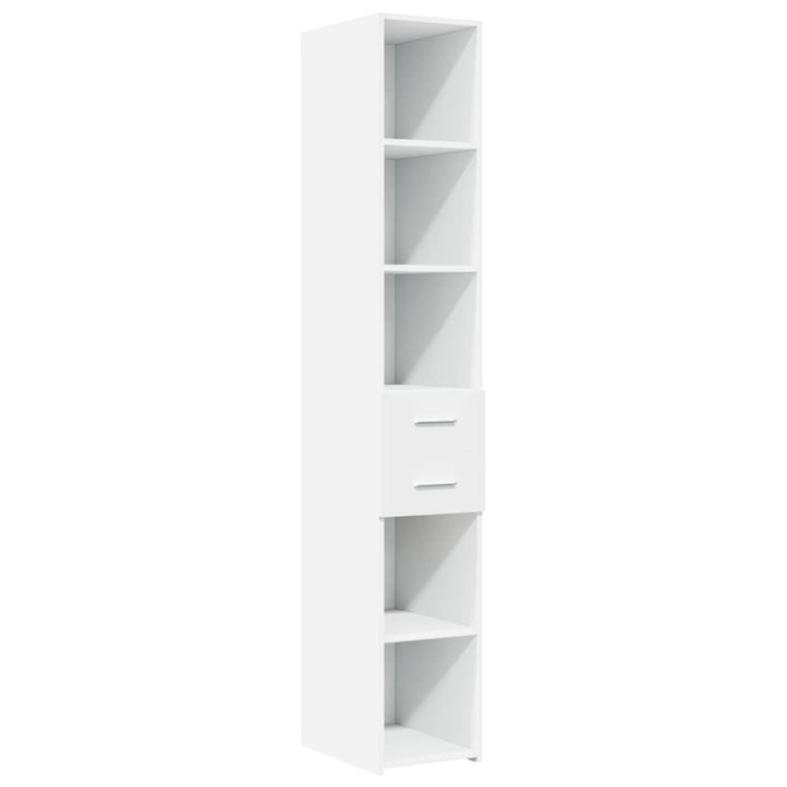 kontorreol 30x42,5x225 cm konstrueret træ hvid
