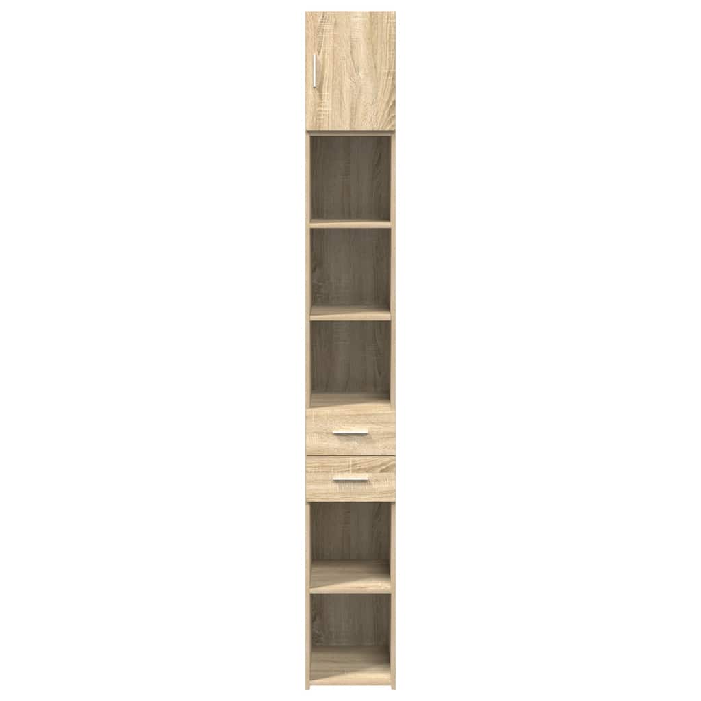 skab 30x42,5x225 cm smalt konstrueret træ sonoma-eg