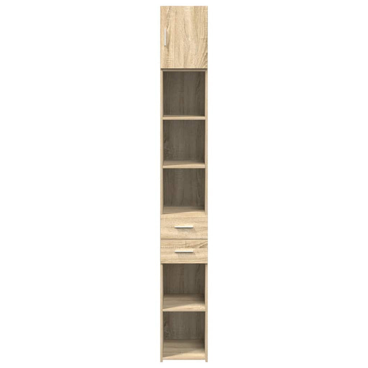 skab 30x42,5x225 cm smalt konstrueret træ sonoma-eg