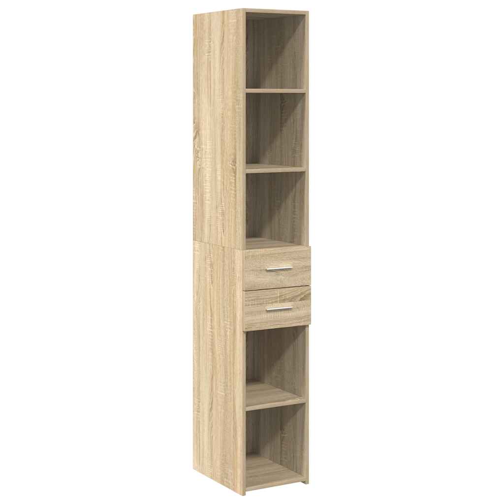 skab 30x42,5x225 cm smalt konstrueret træ sonoma-eg