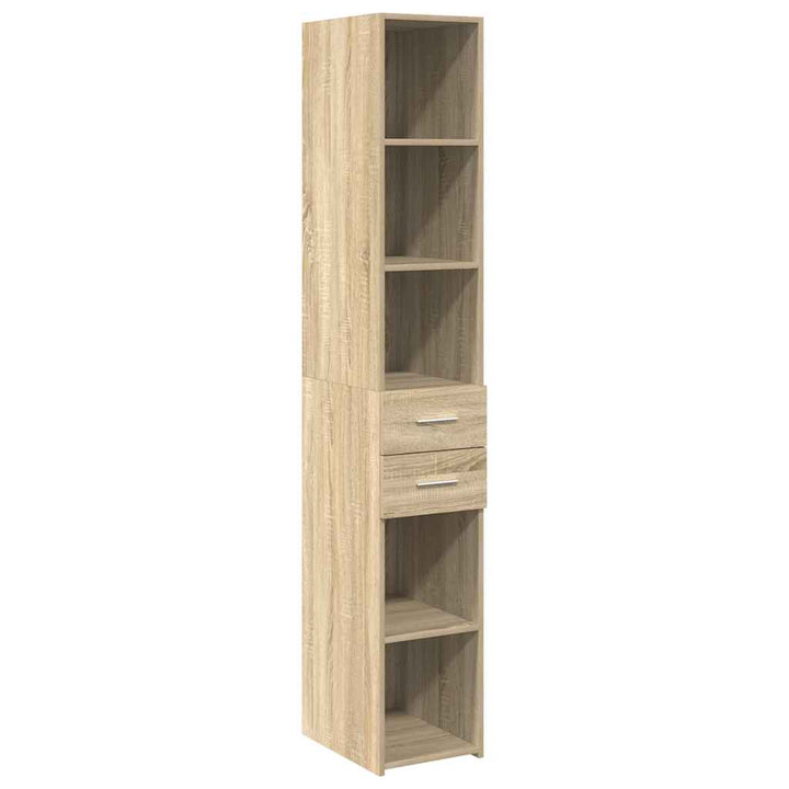skab 30x42,5x225 cm smalt konstrueret træ sonoma-eg