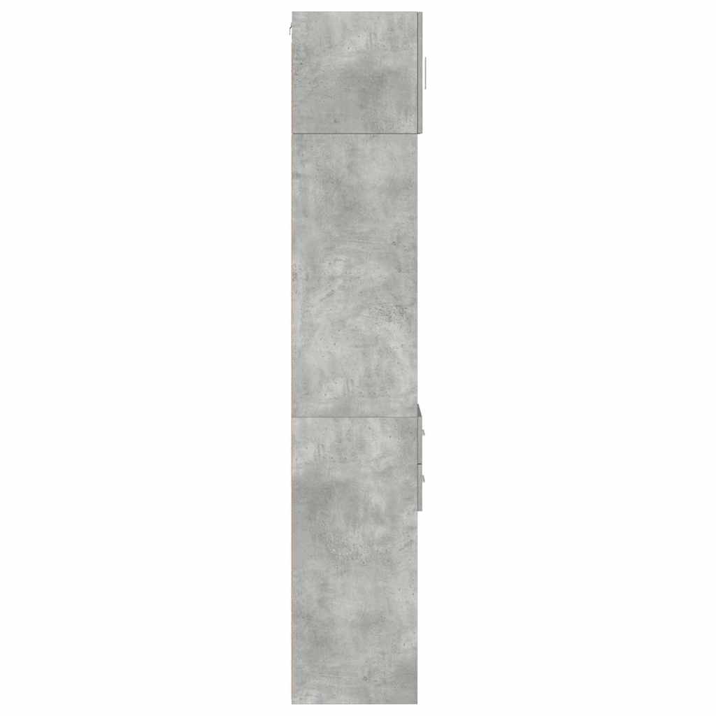 skab 30x42,5x225 cm smalt konstrueret træ betongrå