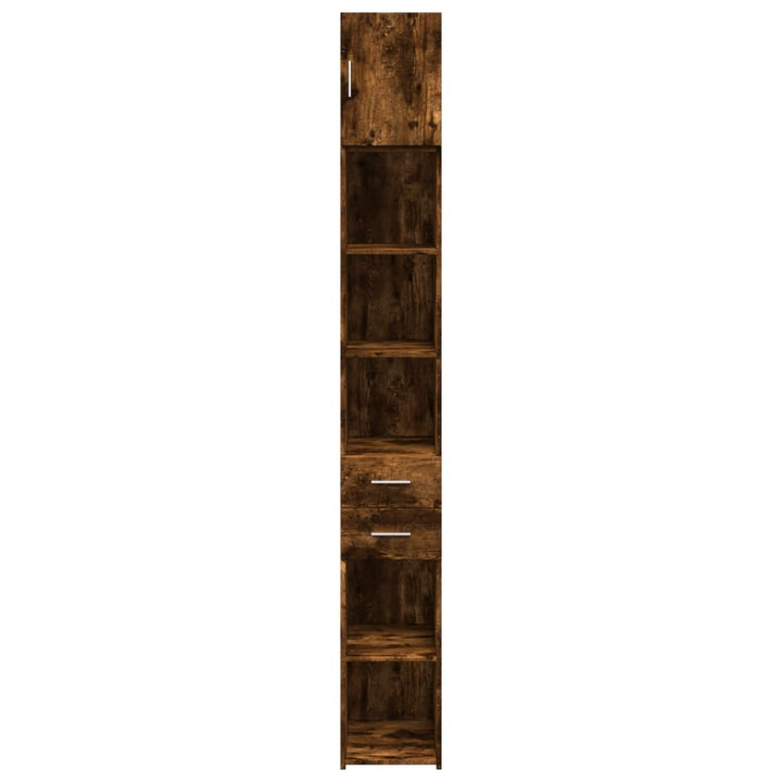 skab 30x42,5x225 cm smalt konstrueret træ røget egetræsfarve