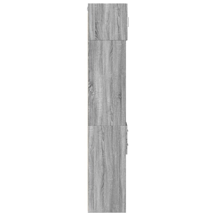 skab 30x42,5x225 cm smalt konstrueret træ grå sonoma-eg