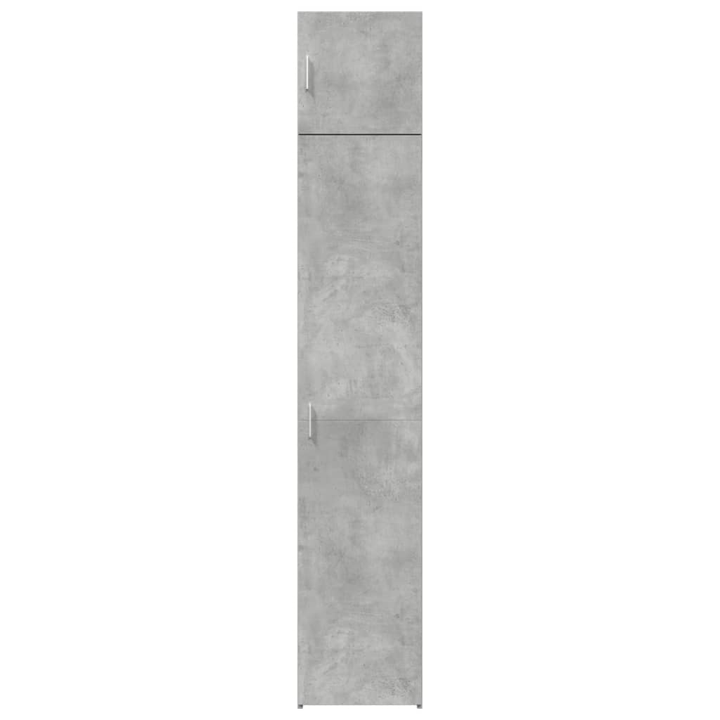 skab 40x42,5x225 cm smalt konstrueret træ betongrå