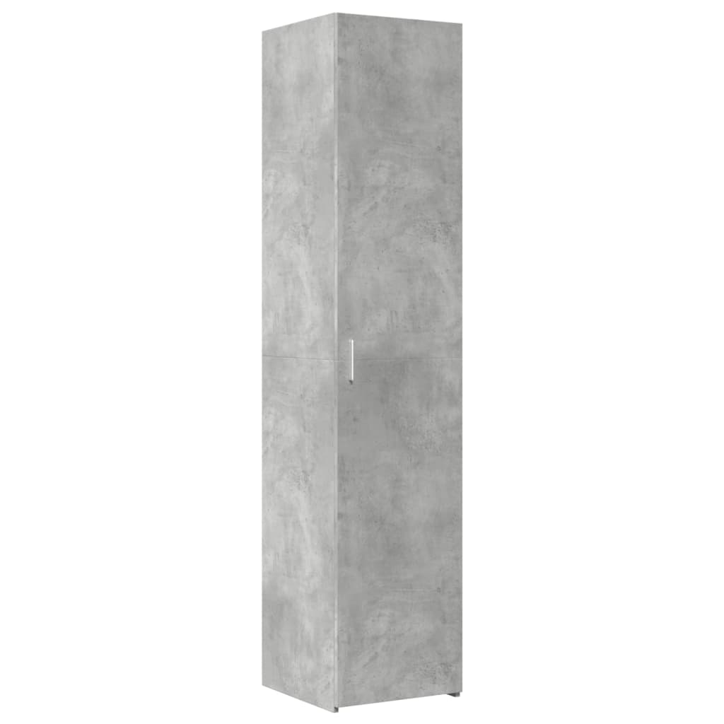skab 40x42,5x225 cm smalt konstrueret træ betongrå