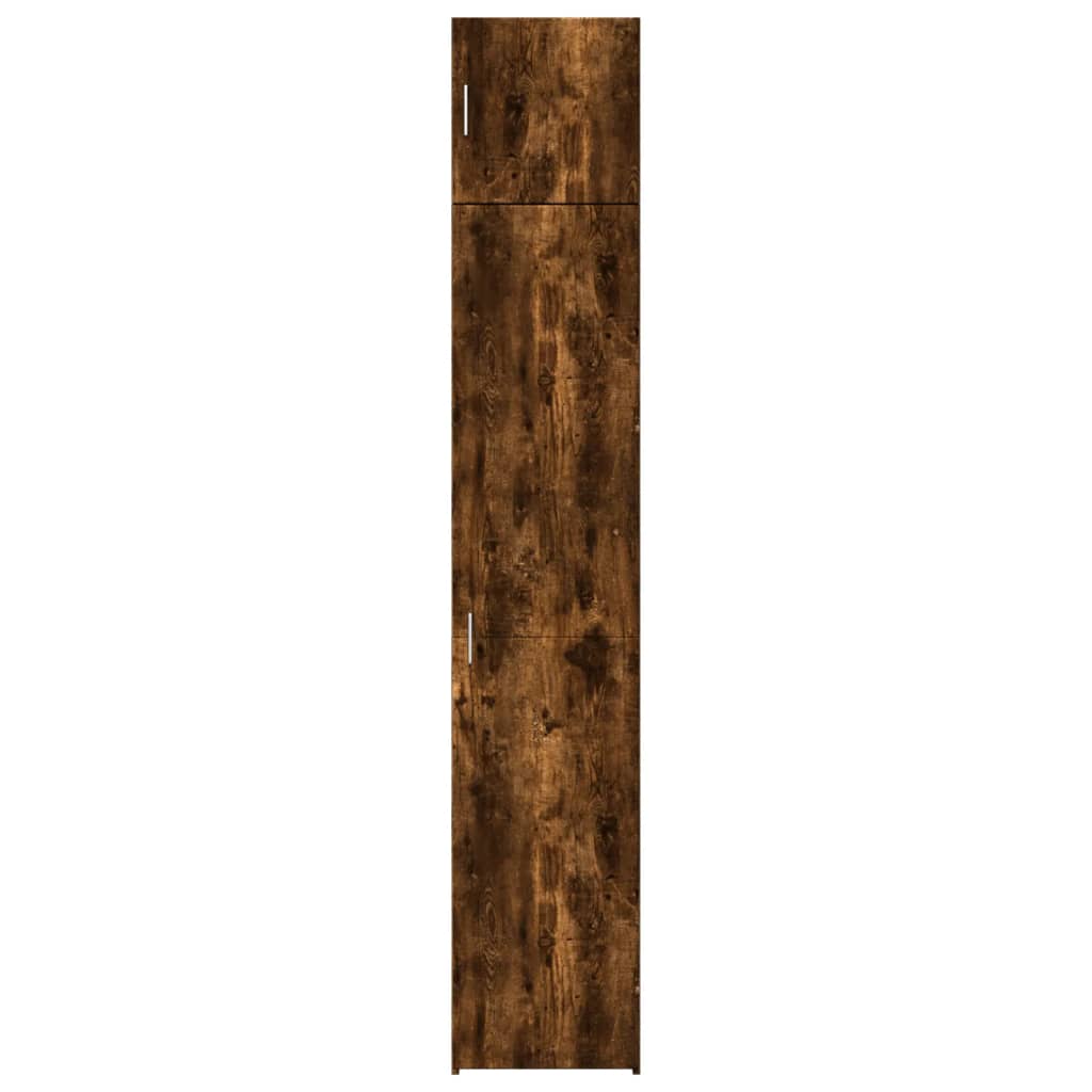 skab 40x42,5x225 cm smalt konstrueret træ røget egetræsfarve