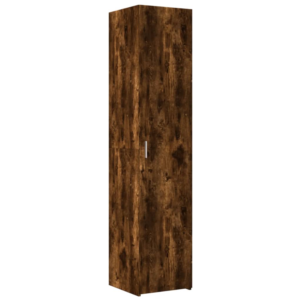 skab 40x42,5x225 cm smalt konstrueret træ røget egetræsfarve