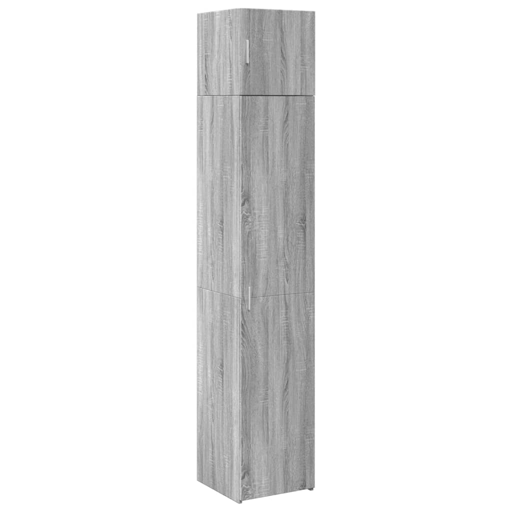 skab 40x42,5x225 cm smalt konstrueret træ grå sonoma-eg