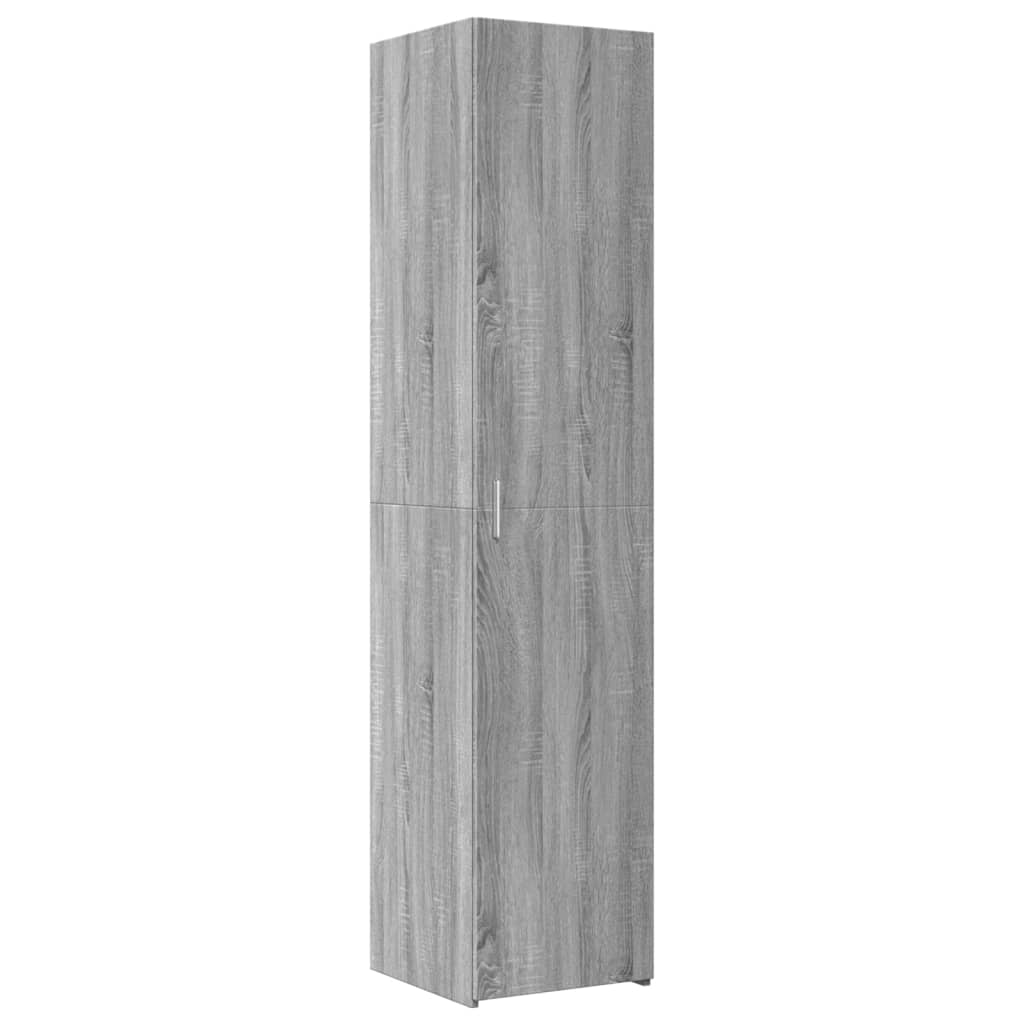skab 40x42,5x225 cm smalt konstrueret træ grå sonoma-eg