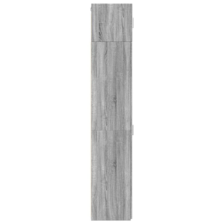 skab 40x42,5x225 cm smalt konstrueret træ grå sonoma-eg