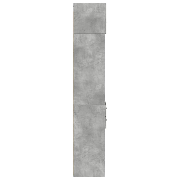 skab 40x42,5x225 cm smalt konstrueret træ betongrå