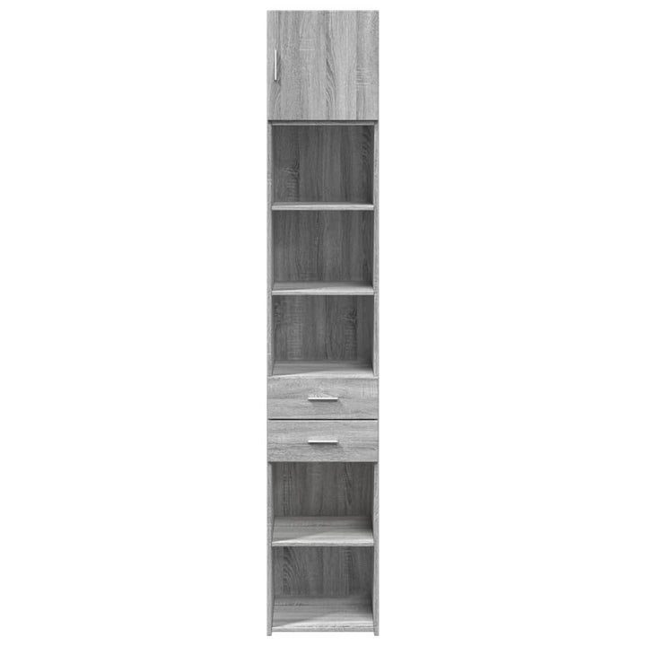 skab 40x42,5x225 cm smalt konstrueret træ grå sonoma-eg