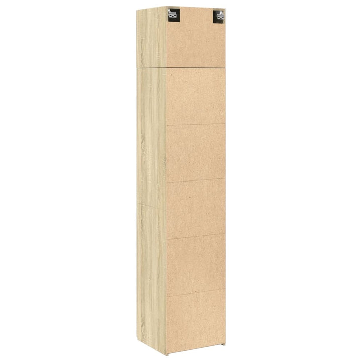 skab 45x42,5x225 cm smalt konstrueret træ sonoma-eg