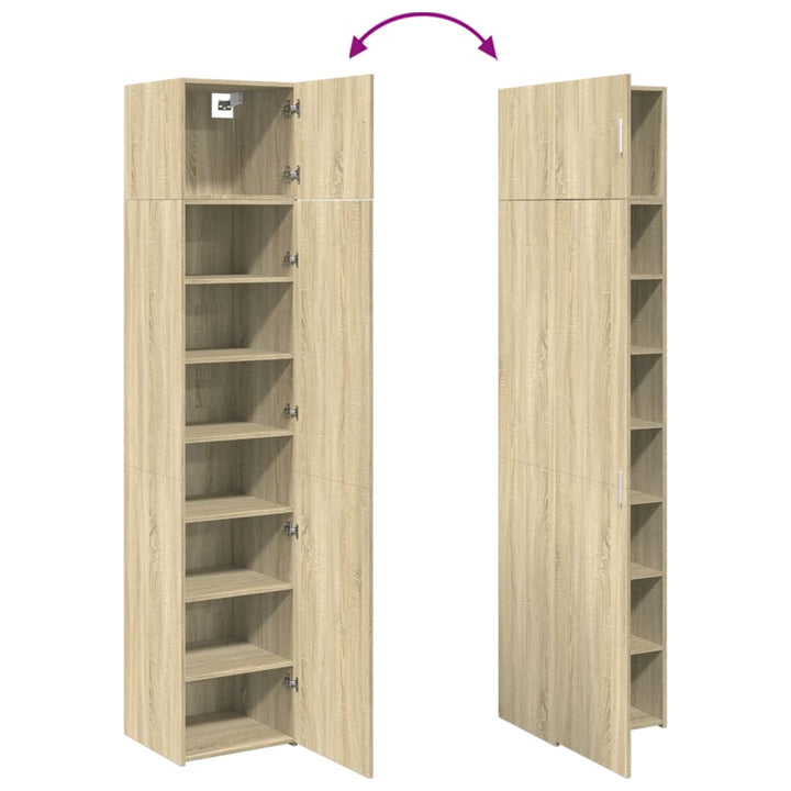 skab 45x42,5x225 cm smalt konstrueret træ sonoma-eg