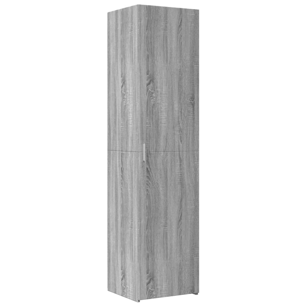 skab 45x42,5x225 cm smalt konstrueret træ grå sonoma-eg