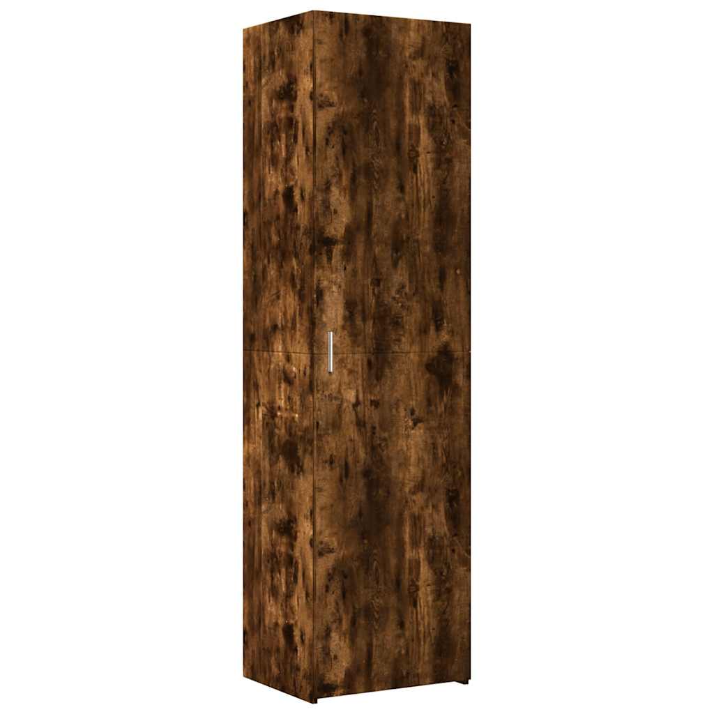 skab 50x42,5x225 cm smalt konstrueret træ røget egetræsfarve