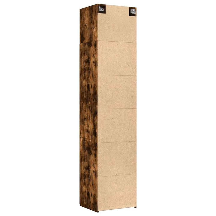 skab 50x42,5x225 cm smalt konstrueret træ røget egetræsfarve