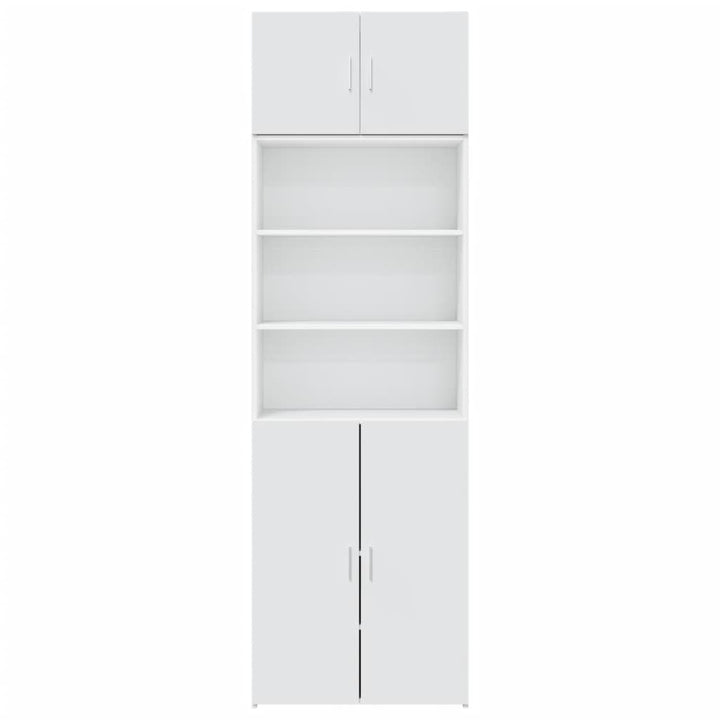 opbevaringsskab 70x42,5x225 cm konstrueret træ hvid