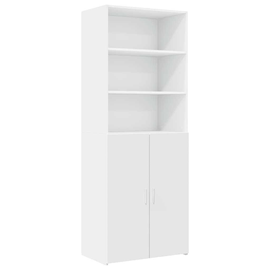 opbevaringsskab 70x42,5x225 cm konstrueret træ hvid