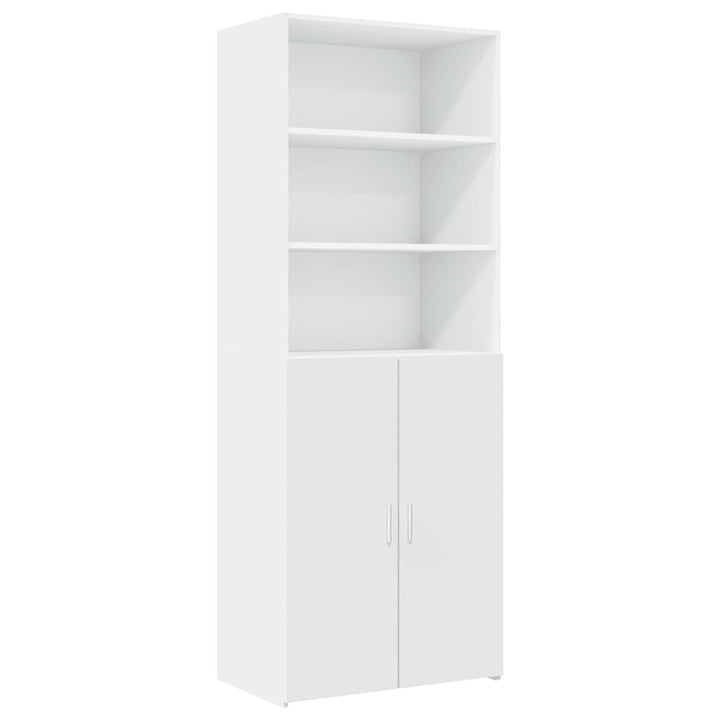 opbevaringsskab 70x42,5x225 cm konstrueret træ hvid