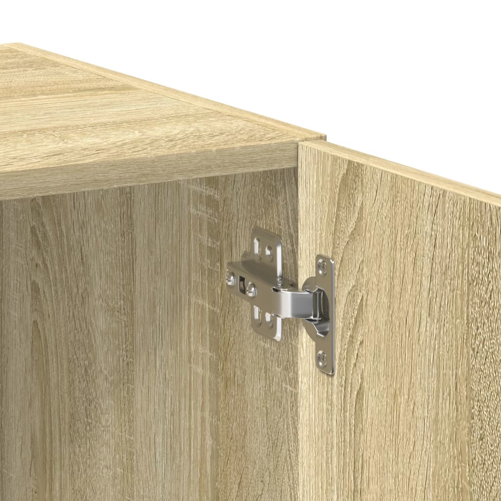 skab 70x42,5x225 cm smalt konstrueret træ sonoma-eg