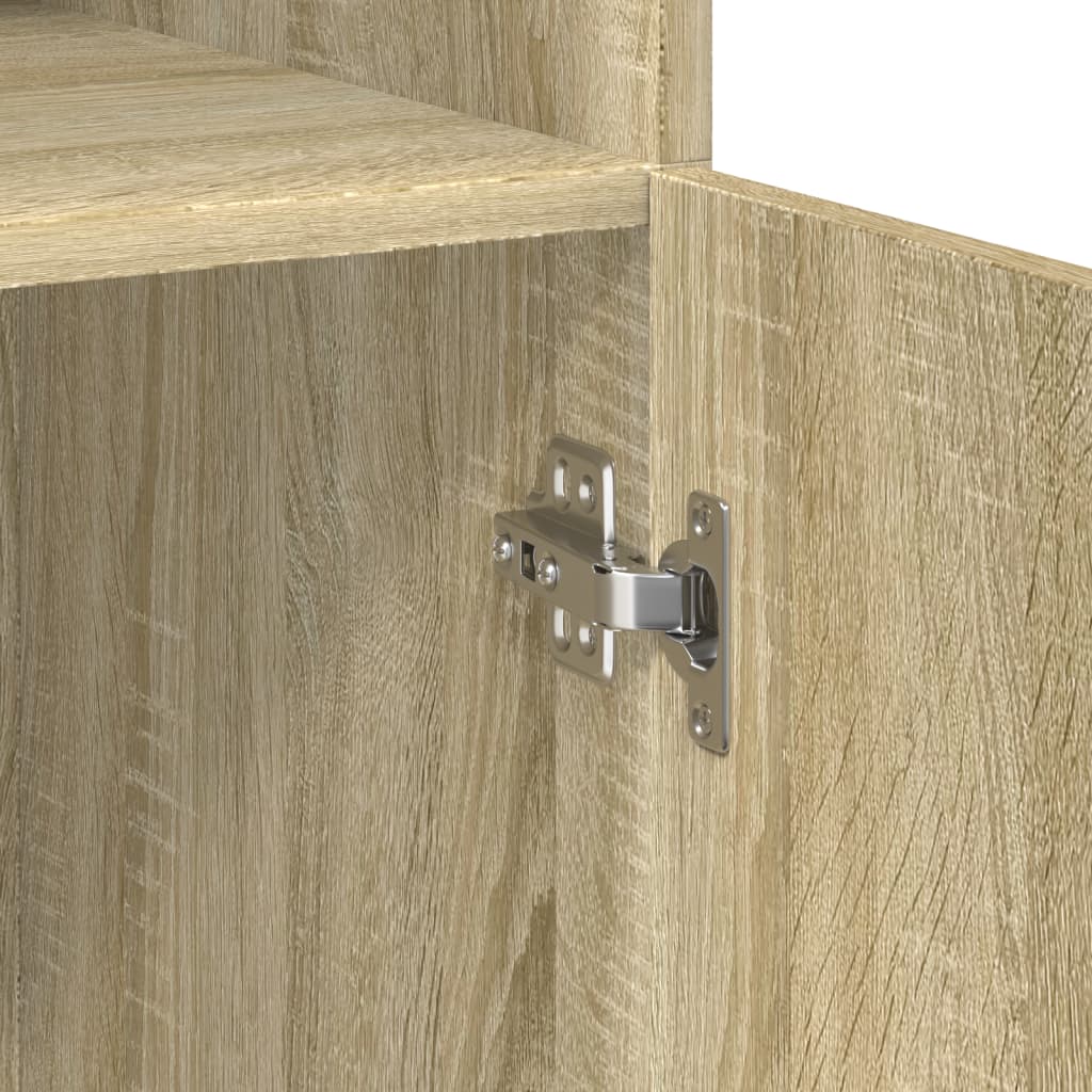 skab 70x42,5x225 cm smalt konstrueret træ sonoma-eg
