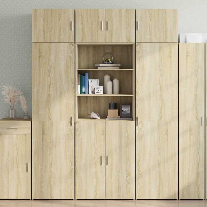 skab 70x42,5x225 cm smalt konstrueret træ sonoma-eg