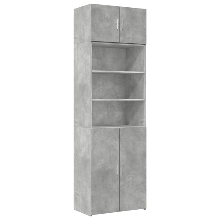 skab 70x42,5x225 cm smalt konstrueret træ betongrå