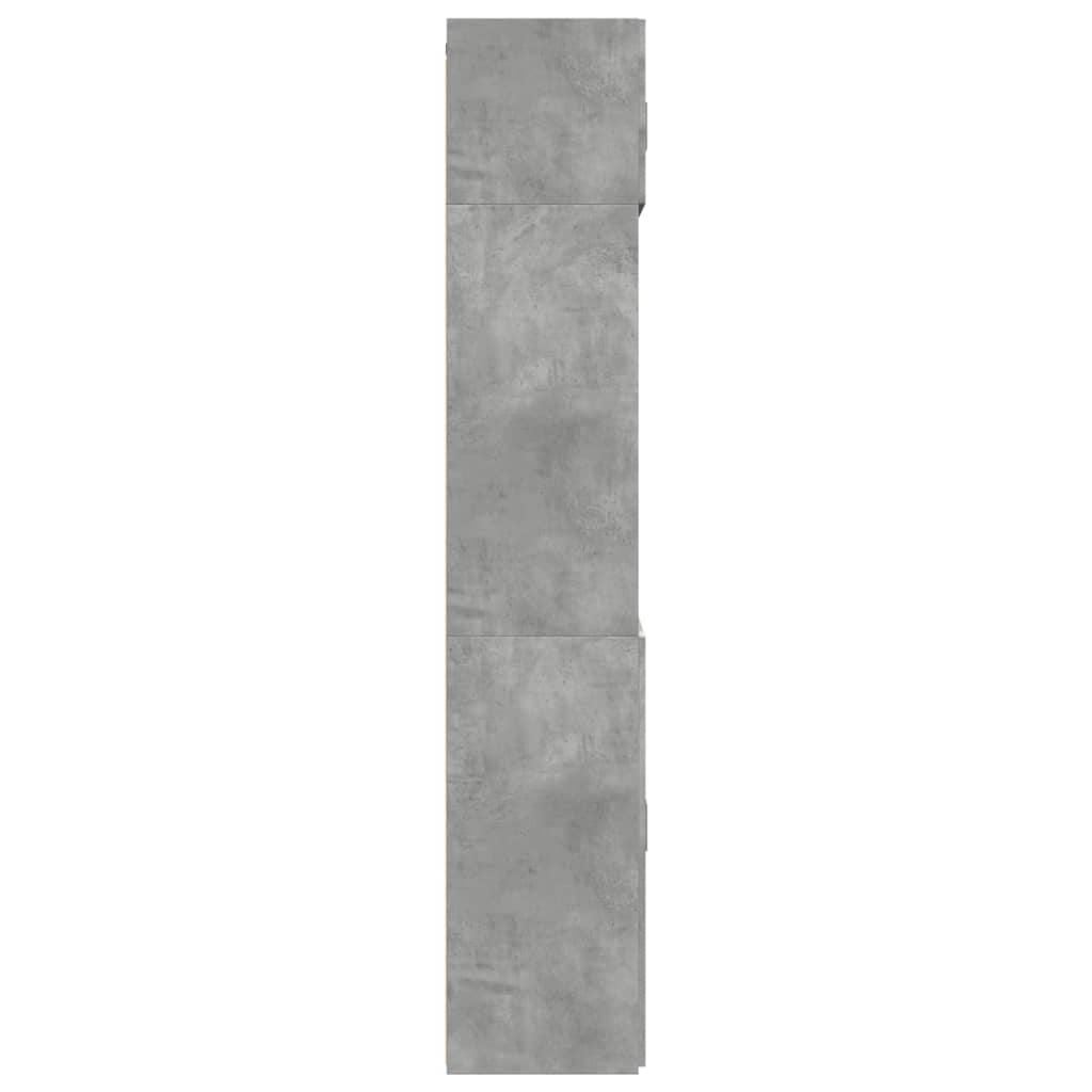 skab 70x42,5x225 cm smalt konstrueret træ betongrå