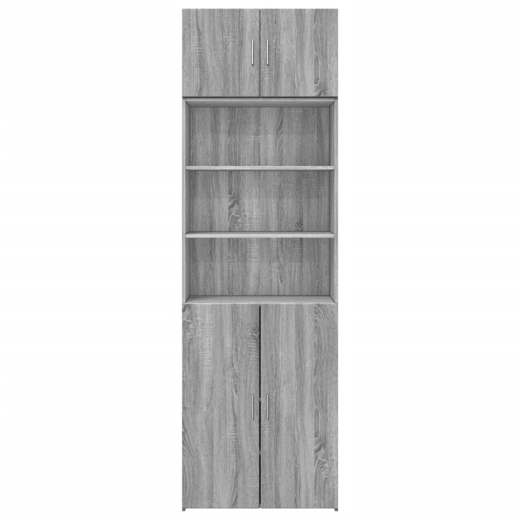 skab 70x42,5x225 cm konstrueret træ grå sonoma-eg
